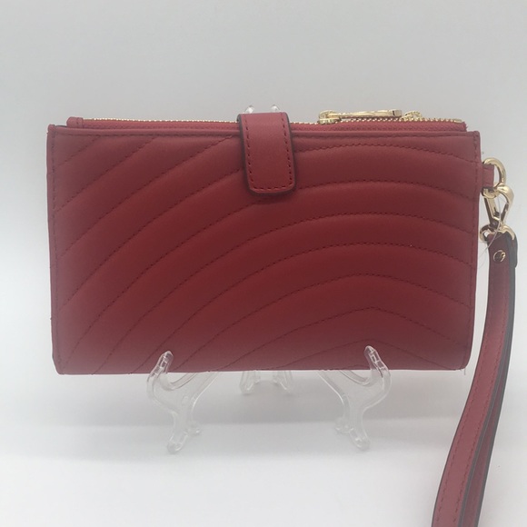 Michael Kors Peyton LG Double Zip Wristlet scarlet - Picture 4 of 8